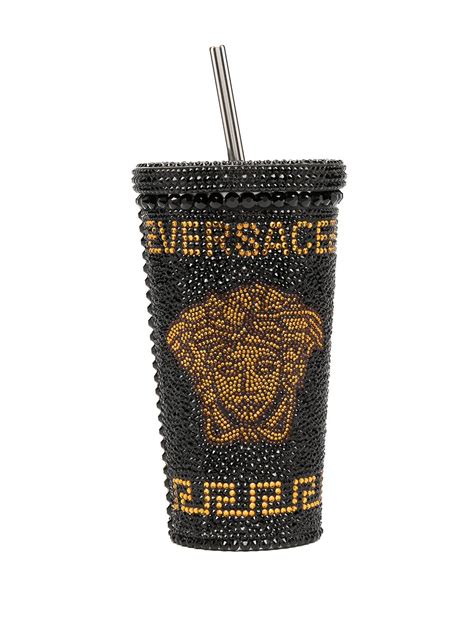 bicchiere con cannuccia versace|Versace Bicchiere Barocco Con Cristalli .